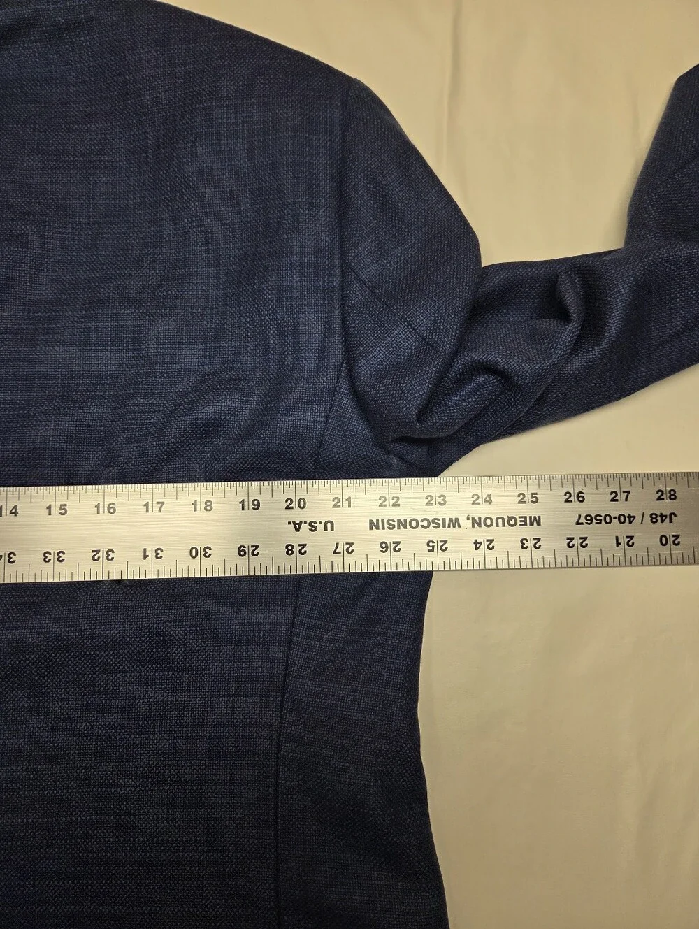 Jack Victor Elite 44R Blue Textured Blazer REDA Super 110's Wool Canada